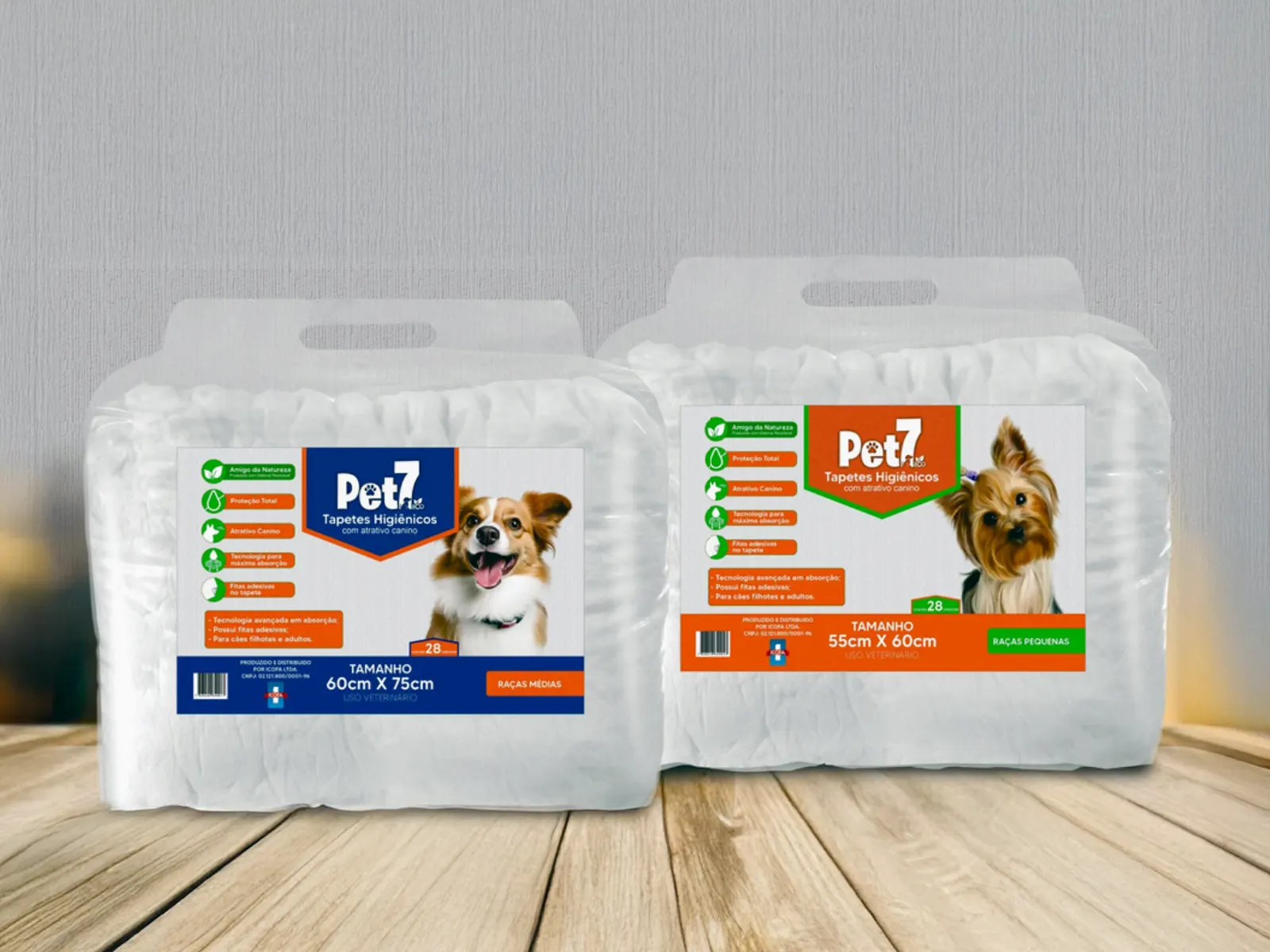 Pet7 Eco Tapetes Higiênicos com Atrativo Canino. Pet7 Eco Tapetes Higiênicos com Atrativo Canino.